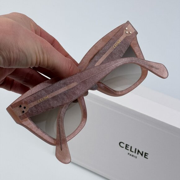 Celine CL4004IN 74F CATHERINE BRAND NEW Sunglasses Shiny Pink Gradient Butterfly - Picture 2 of 9